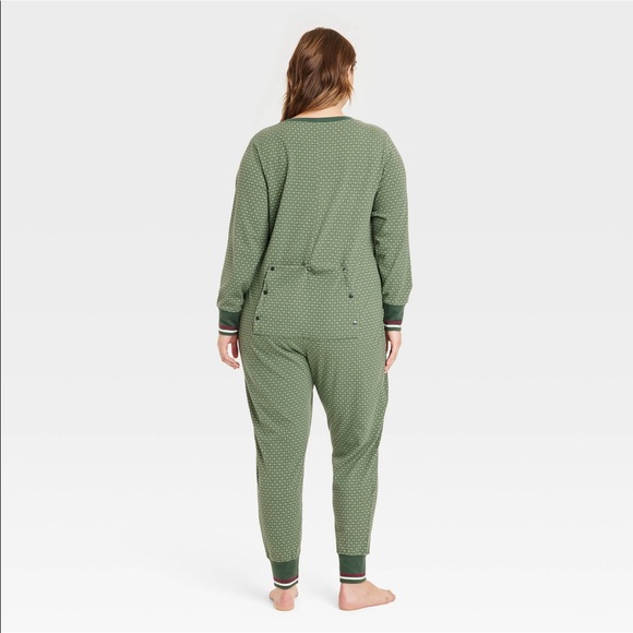 Hearth & Hand Magnolia Green Sz M Allover Fleck Union Suit 1pc NWT - Picture 2 of 12